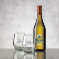 Chardonnay Wine & 2 Stanford Wine Glass Gift Set (VividPrint)